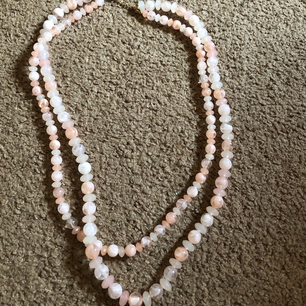 Pink beaded necklace